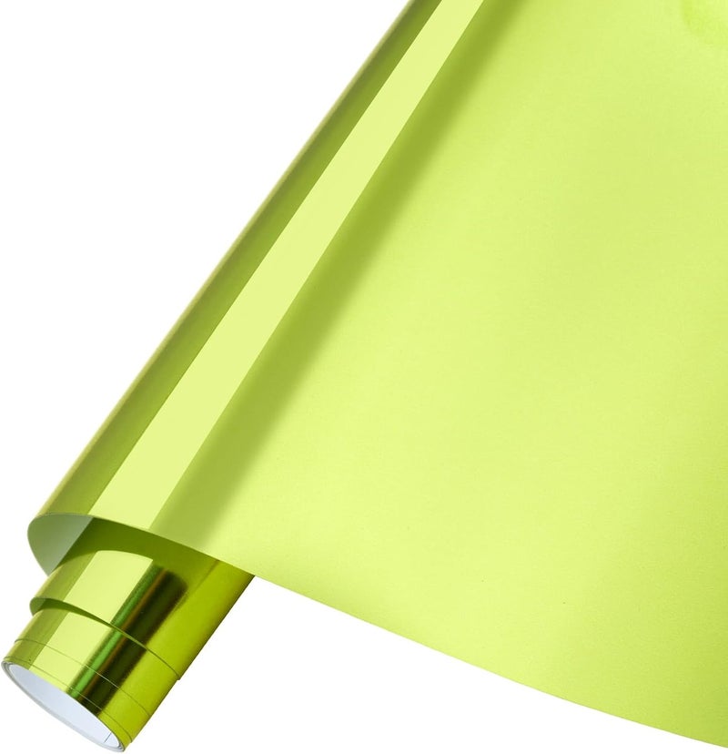Tintnut Metallic Heat Transfer Vinyl Roll Grass Green Chrome HTV - 12"x 6 ft Foil Holographic Iron On Vinyl for DIY T-Shirts Handbags Hats Crafts - Image 1